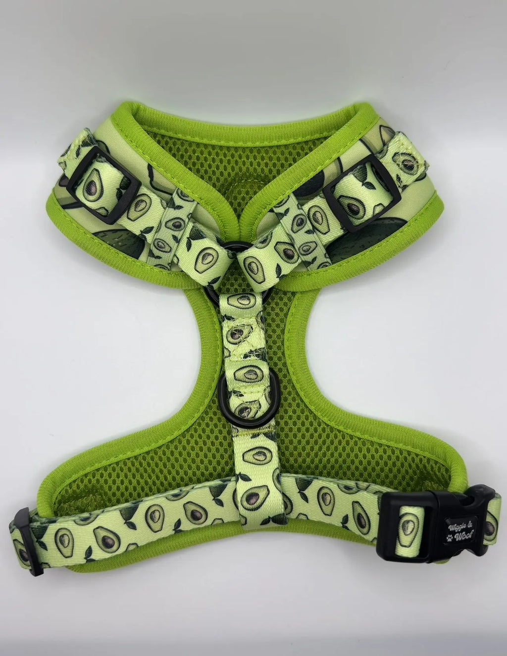 Avocado Print Adjustable Neck Dog Harness - Wiggle & Woof