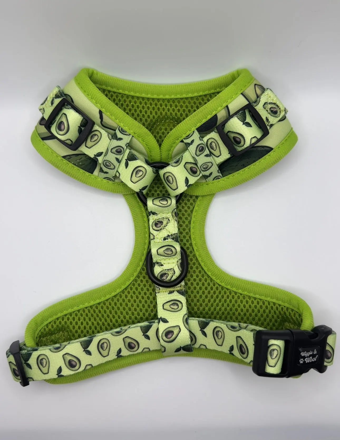 Avocado Print Adjustable Neck Dog Harness - Wiggle & Woof
