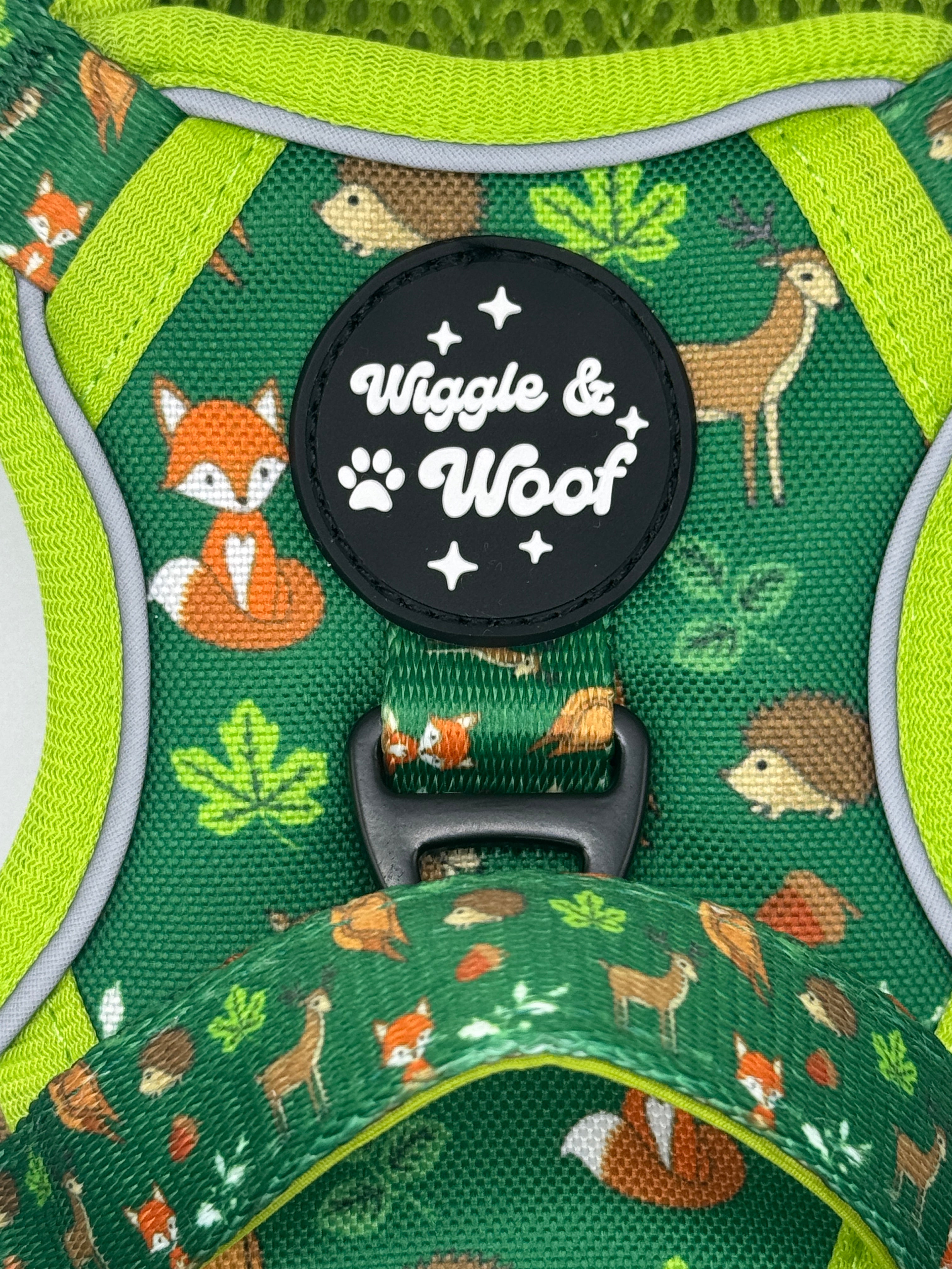 Woodland Wander 3-clip Adjustable Dog Harness - Wiggle & Woof