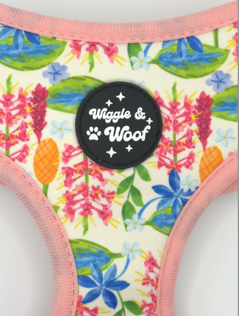 Meadow Muse Adjustable Neck Dog Harness - Wiggle & Woof